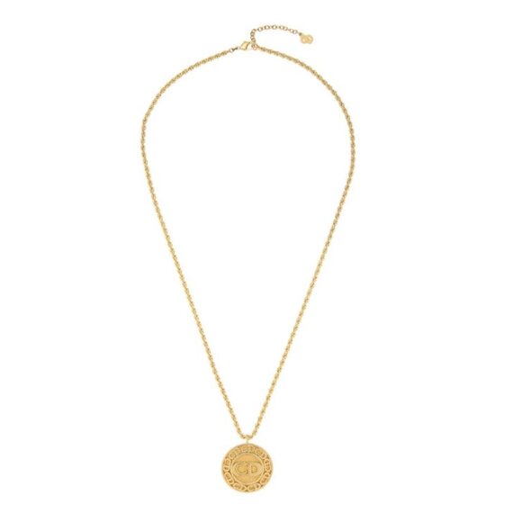 Christian Dior Gold 'CD' Pendant Necklace - Picture 2 of 2